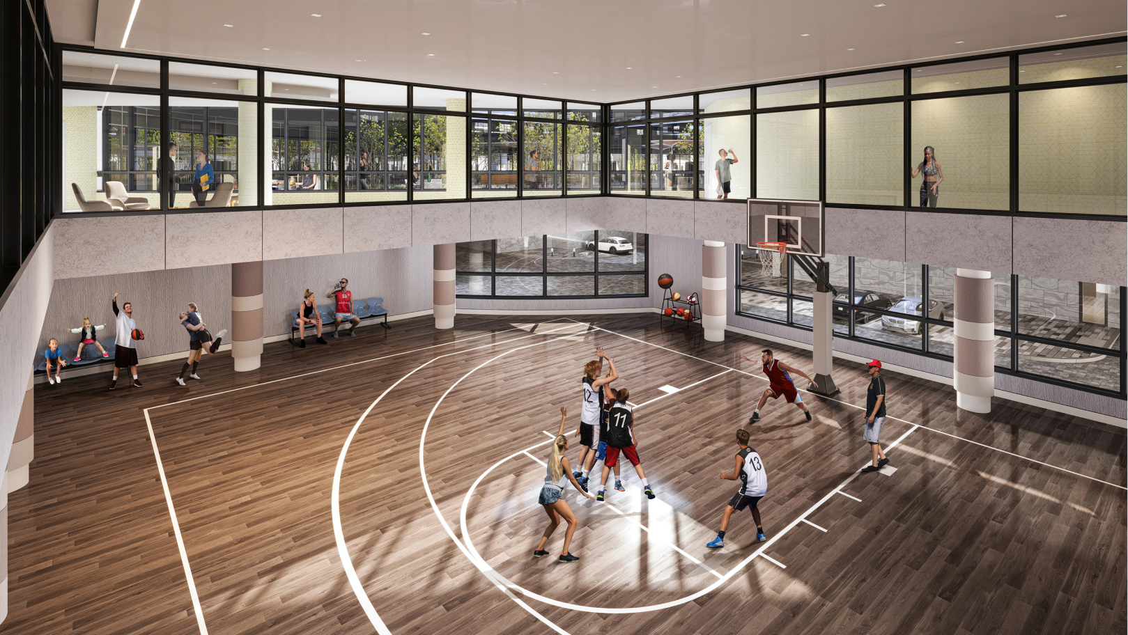 Canopy Towers - South Buildings - Half Size Basketball Court by Liberty Development